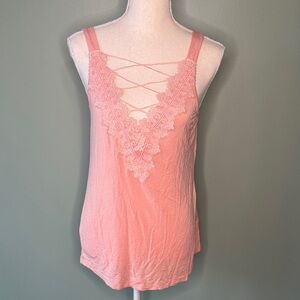 Sexy lace neck tank